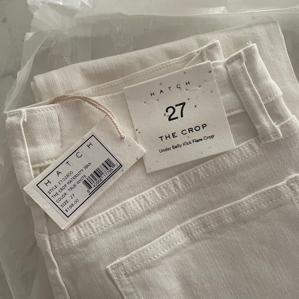 NWT Hatch The Crop Maternity Jean SZ 27 True White